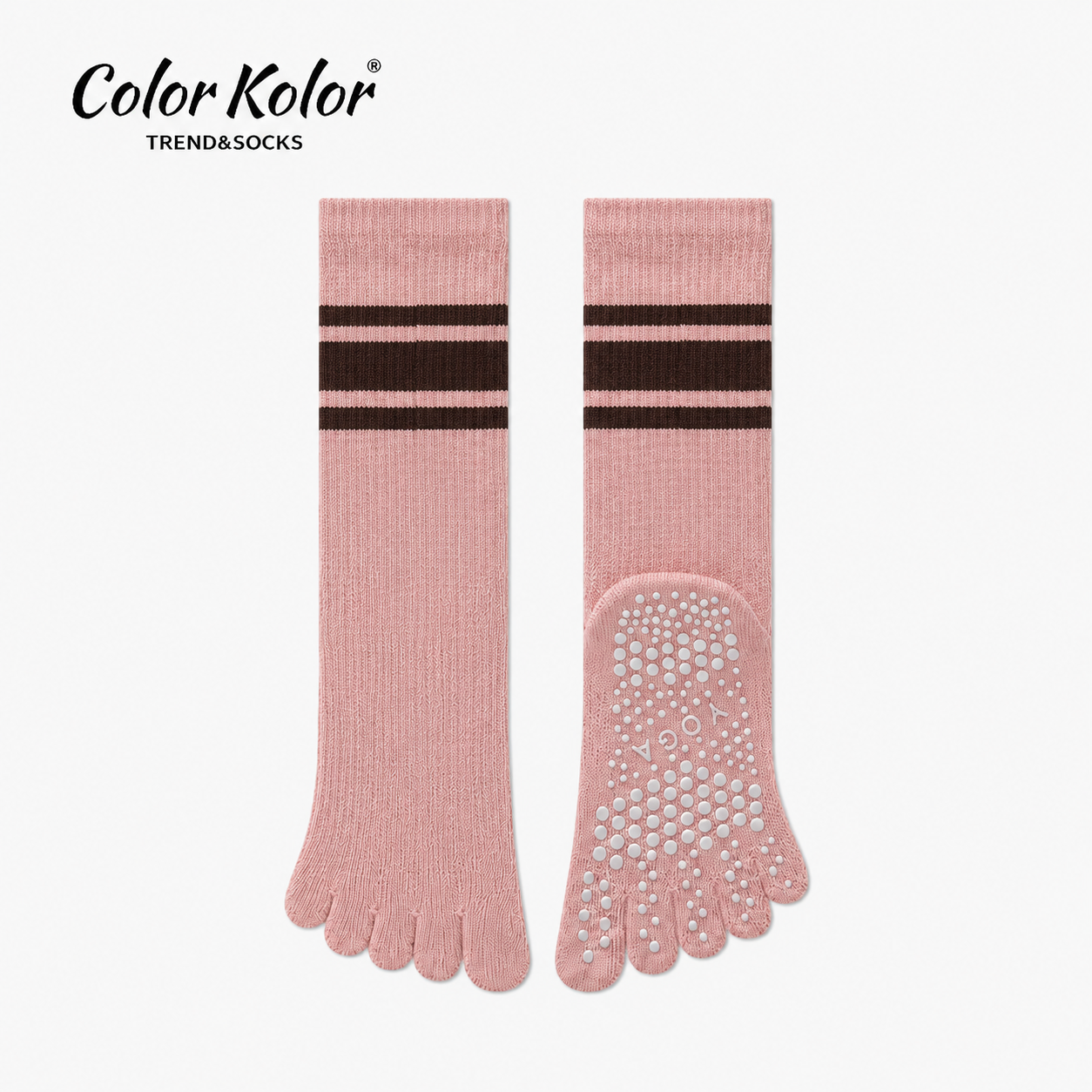Pilates Non-Slip Split-Toe Calf Socks