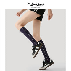 Contrast Stripe Fitness Calf Socks