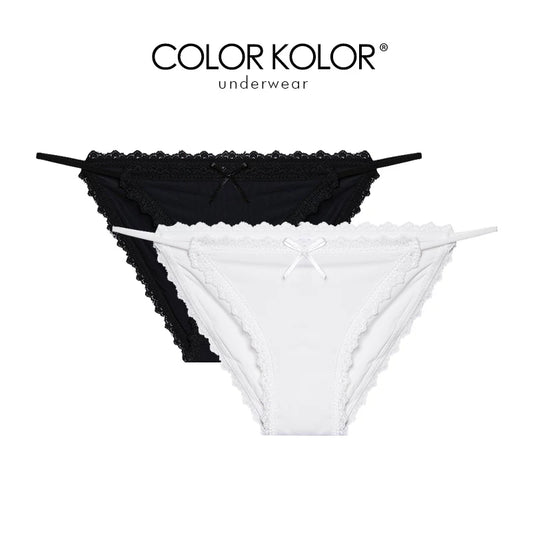 Clearance Benefits｜Thin-strap white ice silk lace panties, feminine, low-waist and tempting, high-slit briefs