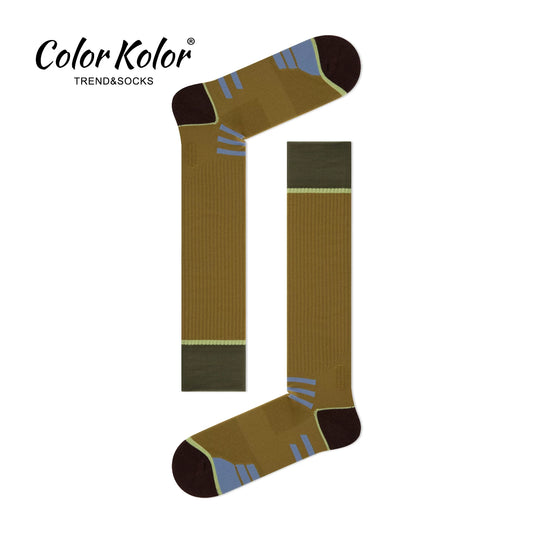 Professional compression socks calf socks for women ginger towel bottom skipping sports socks fitness threaded compression long socks