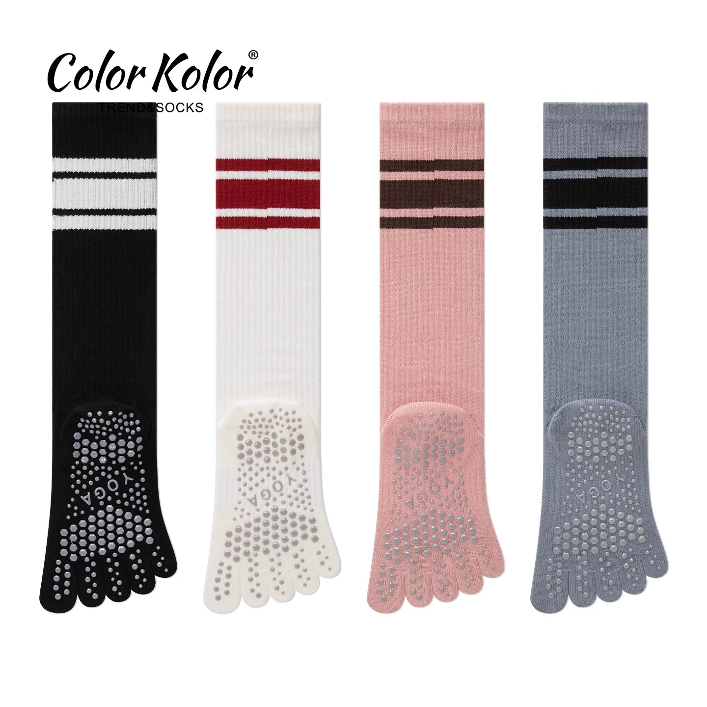 Pilates Non-Slip Split-Toe Calf Socks