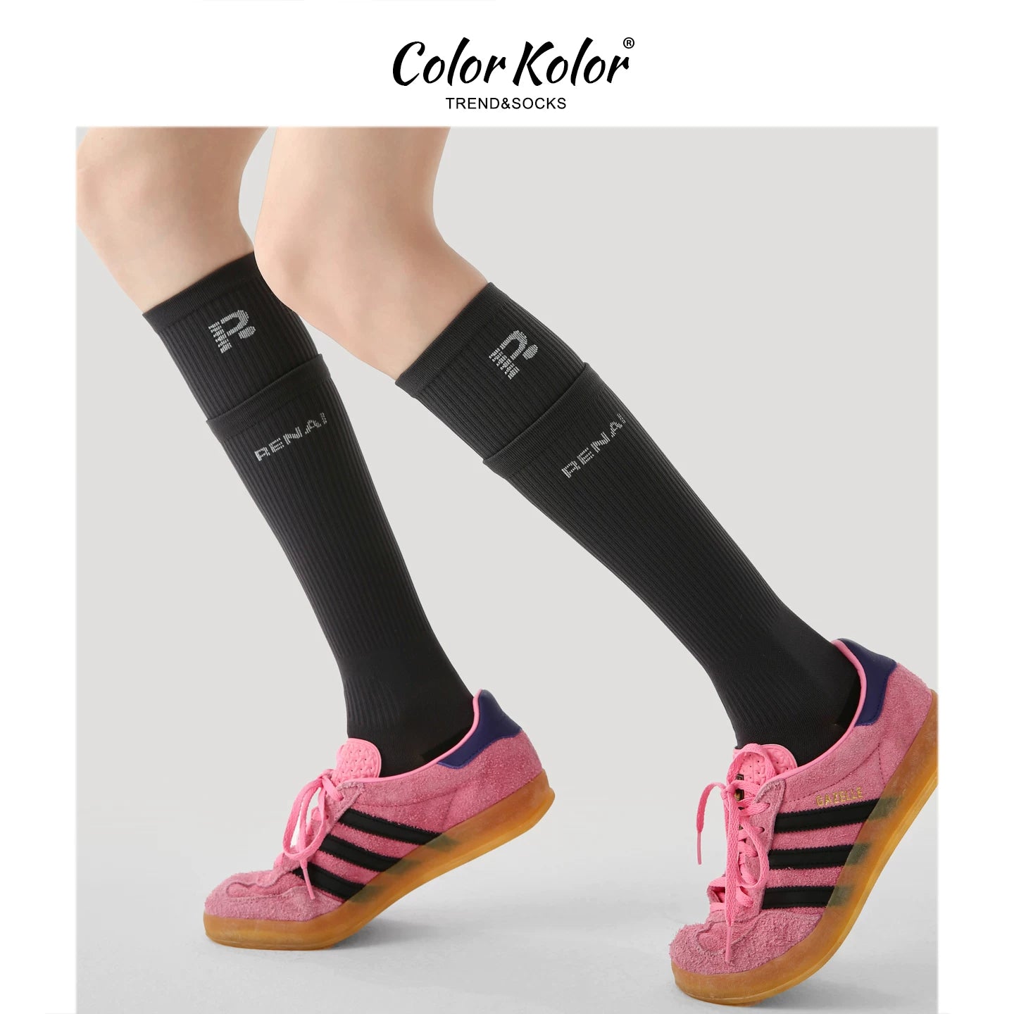 Pressure socks sports calf socks black slimming miu white fitness yoga cycling compression long socks for women