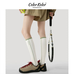 Contrast Stripe Fitness Calf Socks