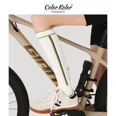 Striped Towel-Bottom Compression Socks