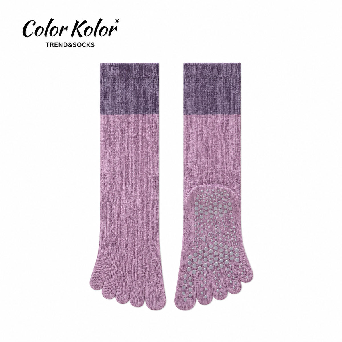 Pilates Grip Split-Toe Calf Socks